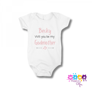 Personalised Godmother baby vest