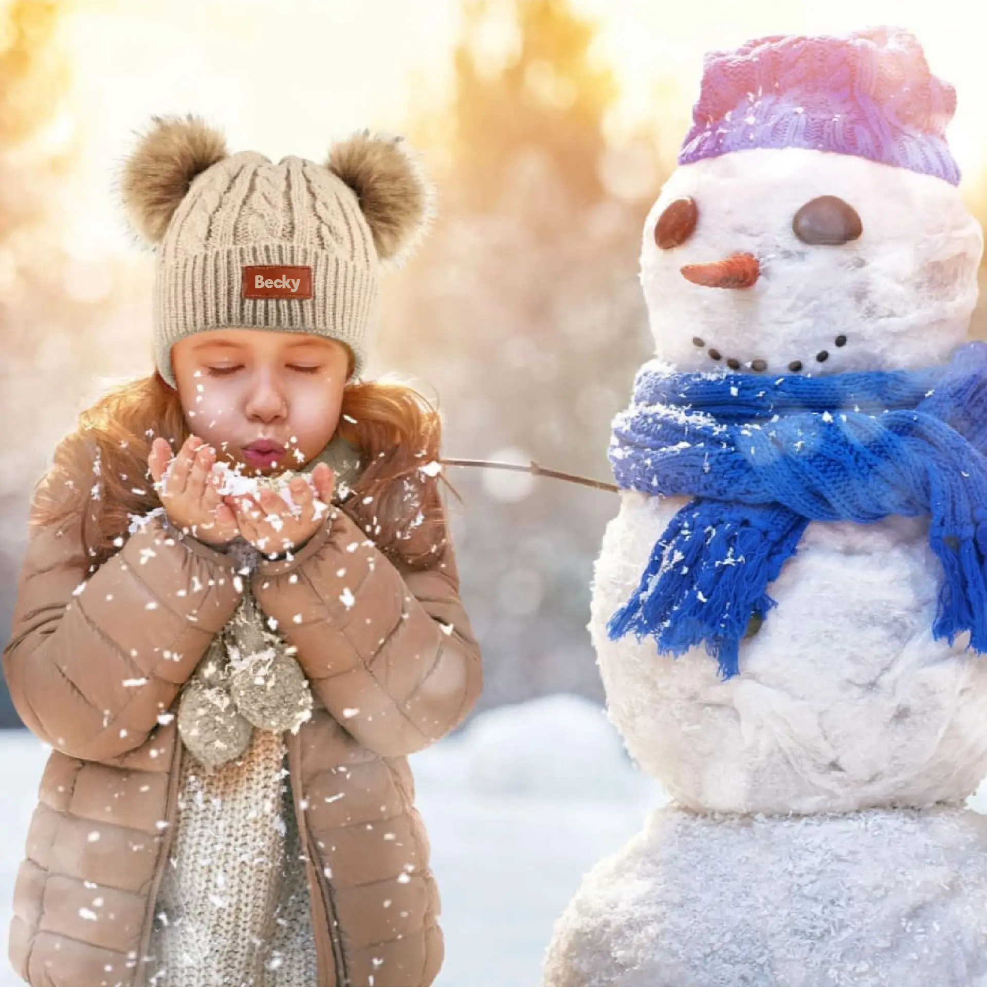 Children's Personalised Bobble Hats