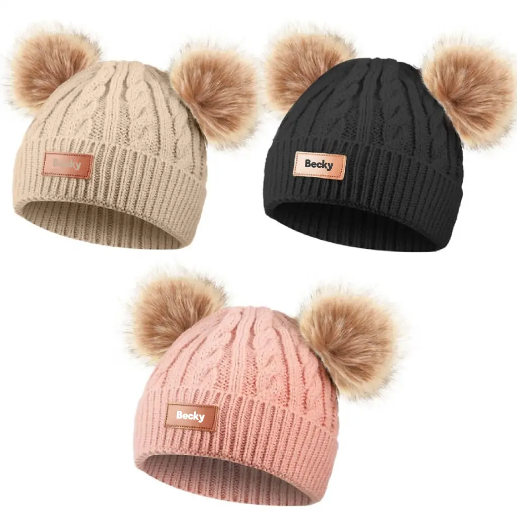 Children's Personalised Bobble Hats