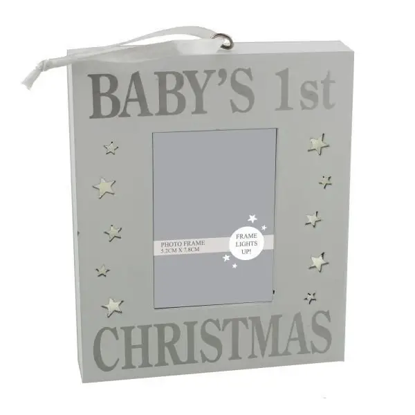 Baby's First Christmas Light Up Photo Frame