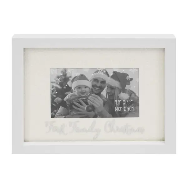 Glitter First Christmas Frame