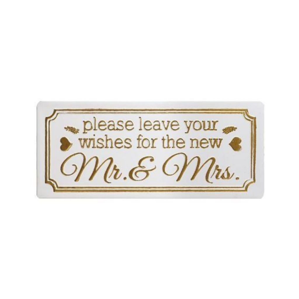 Wishes For Mr and Mrs Metal Sign
