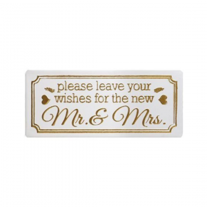 Wishes For Mr and Mrs Metal Sign
