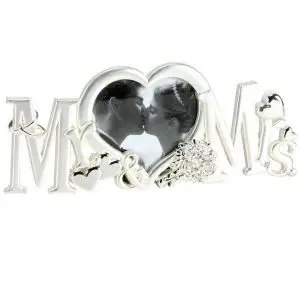 Silver Plated Mr & Mrs Photo Frame