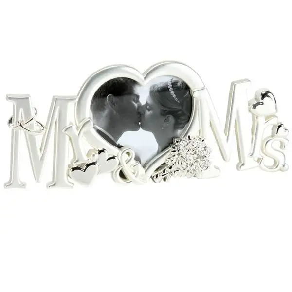 Silver Plated Mr & Mrs Photo Frame