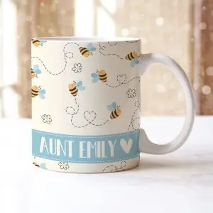 Personalised Bee Happy Mug