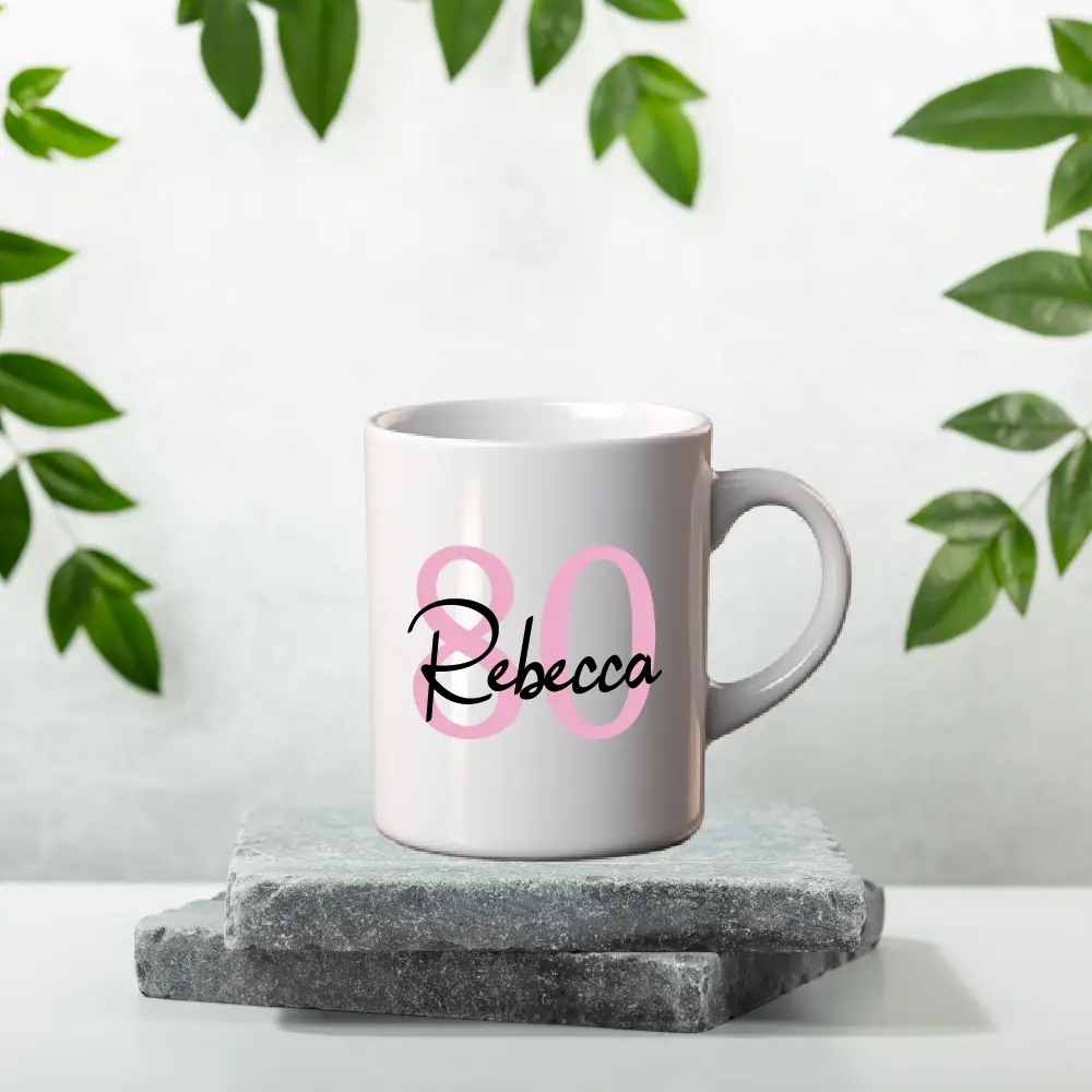 Personalised 80th Birthday Mug