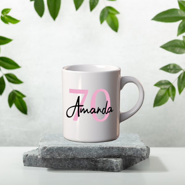 Personalised 70th Birthday Mug