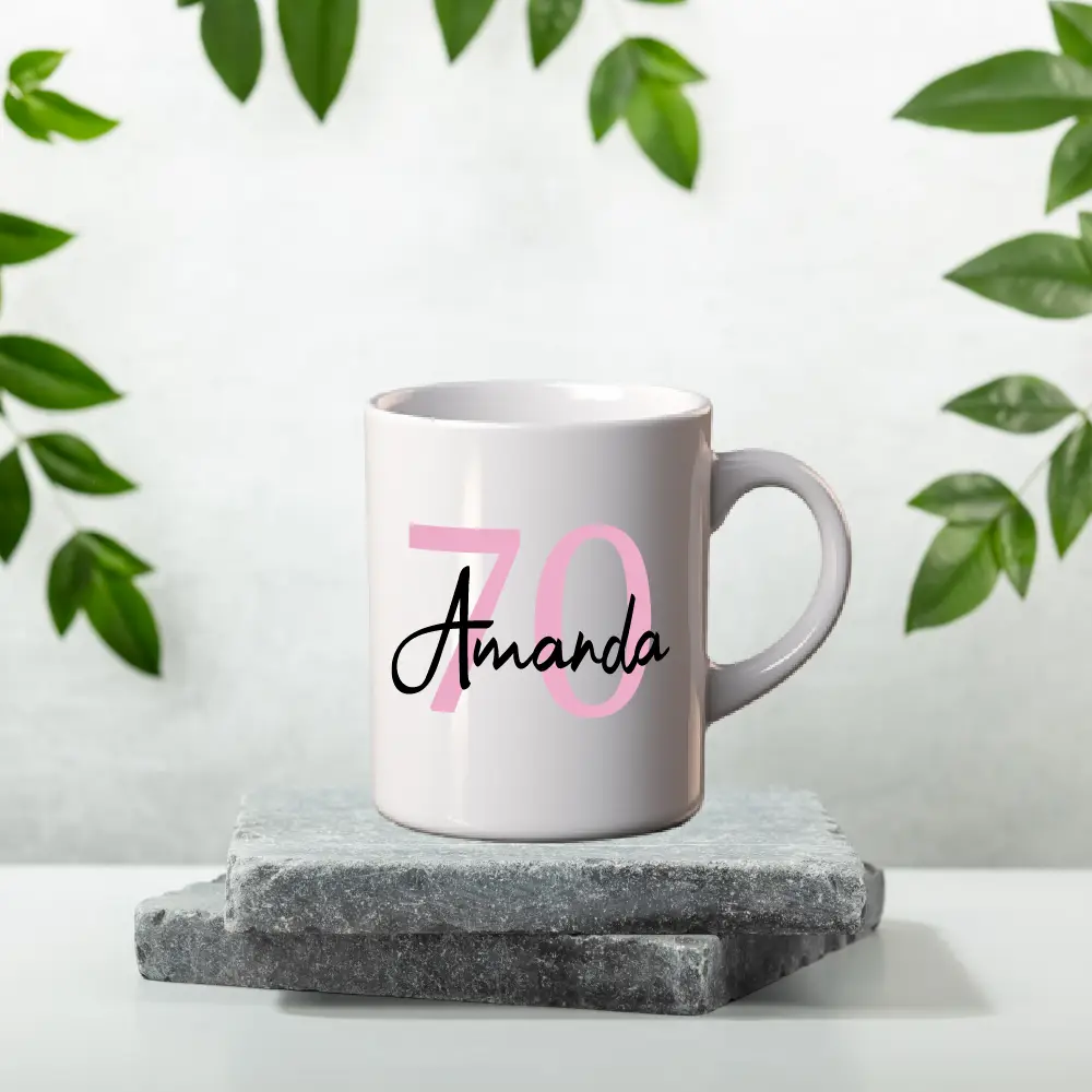 Personalised 70th Birthday Mug
