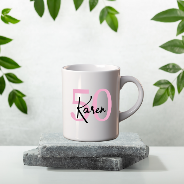 Personalised 50th Birthday Mug