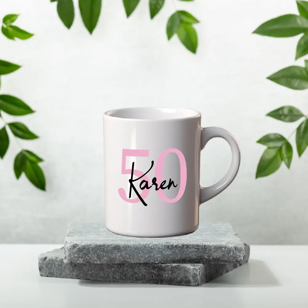 Personalised 50th Birthday Mug