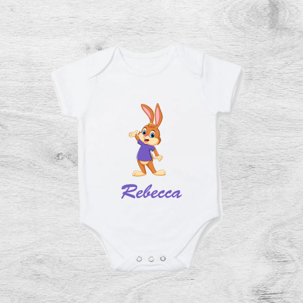 Personalised Bunny Baby Vest