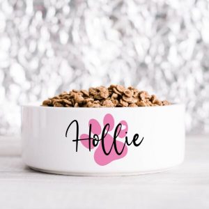 Pawprint Heart Pet Bowl