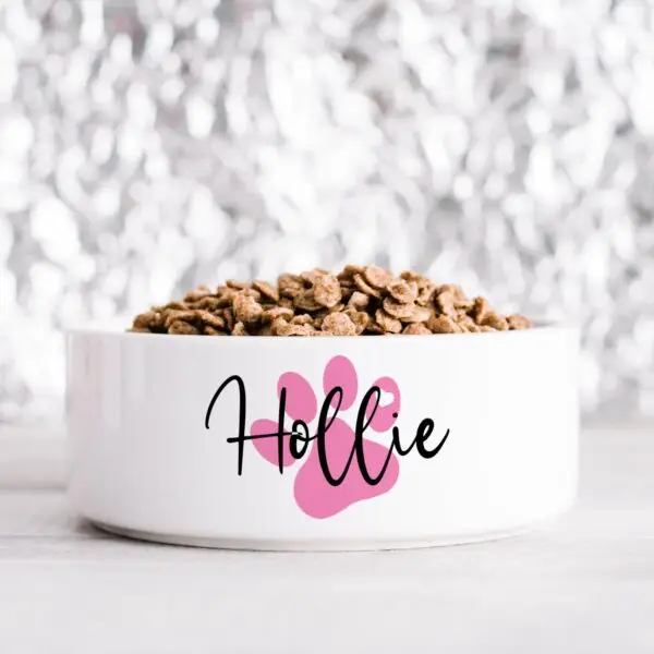 Pawprint Heart Pet Bowl