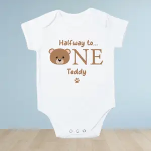 Halfway to One Baby Vest